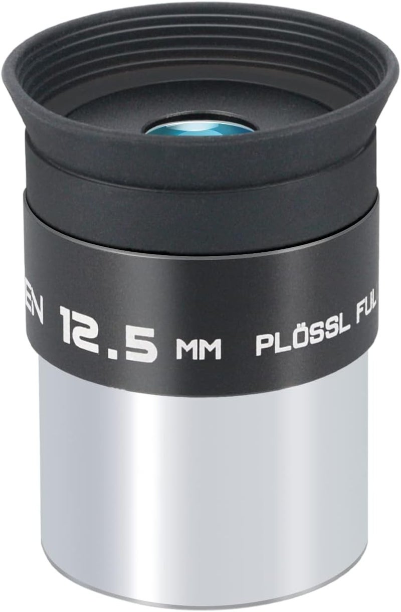 WEOOEN 1.25inch Plossl Telescope Eyepiece 12.5mm, Fully Coated Optical Telescope Lens, Durable Metal Construction, Threaded for Standard 1.25 inch Astronomy Filters - Image 1